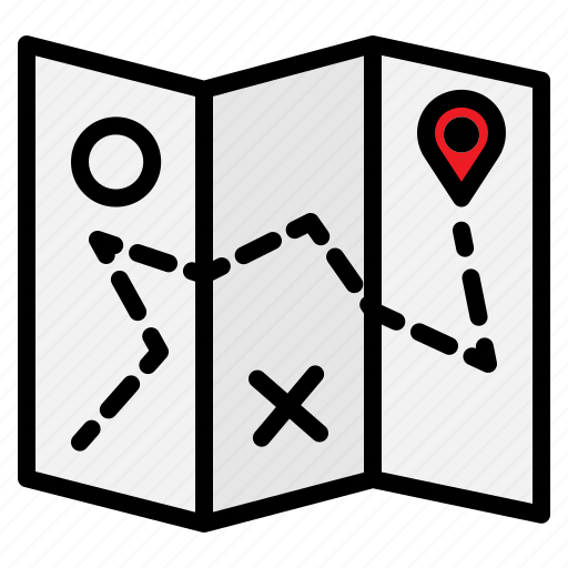 Brochure, location, map, navigation, pin, position icon - Download on Iconfinder