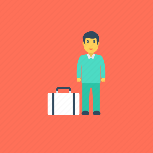 Luggage, tourist bag, traveling bag, trolley bag, wheel bag icon - Download on Iconfinder