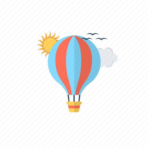 Air balloon, aircraft, flying balloon, hot balloon, outdoor fun icon - Download on Iconfinder