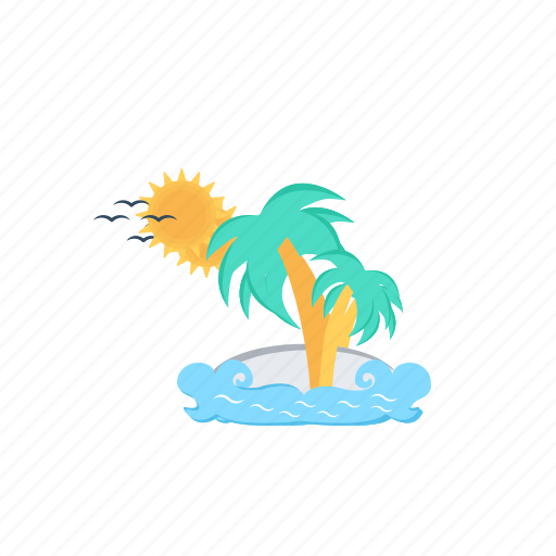 Beach, coastline, paradise island, sunbath, waterfront icon - Download on Iconfinder