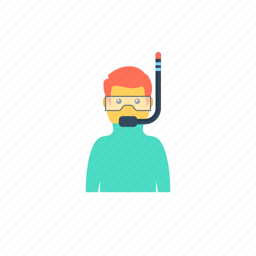 Scuba diver, snorkeling, swimming equipment, swimming mask, underwater diving icon - Download on Iconfinder