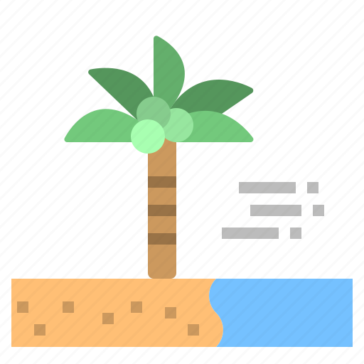 Beach, coconut, sea, summer, travel icon - Download on Iconfinder