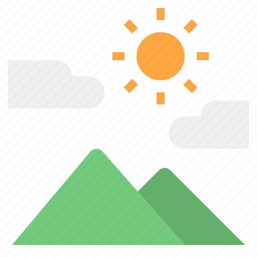 Cloud, mountain, sun, travel icon - Download on Iconfinder