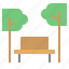 chair, park, public, relax, travel, tree 