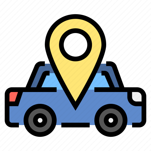 Car, gps, location, pin, taxi, travel icon - Download on Iconfinder