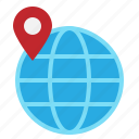 globe, location, map, pin, world