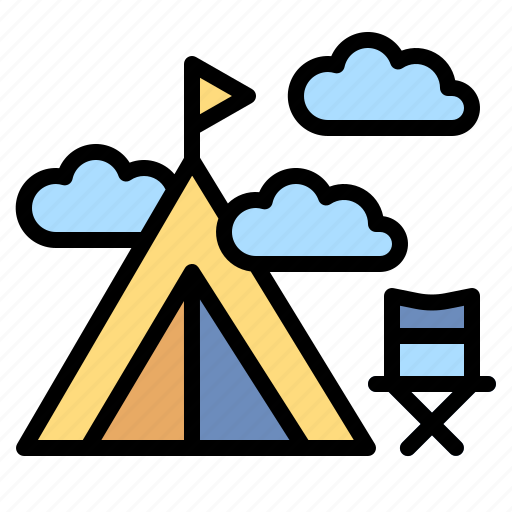 Camping, forest, landscape, tent, travel icon - Download on Iconfinder