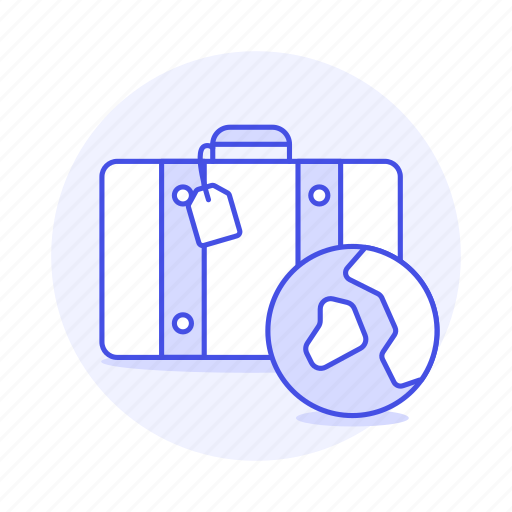 Bag, baggage, briefcase, globe, journey, luggage, planet icon - Download on Iconfinder
