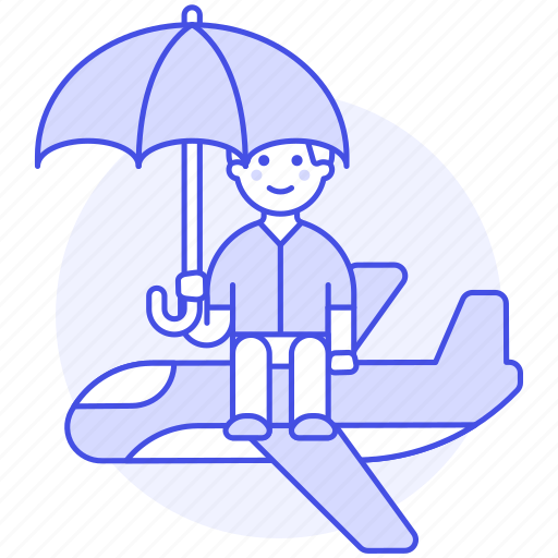 Airplane, coverage, flight, insurance, journey, male, plane icon - Download on Iconfinder
