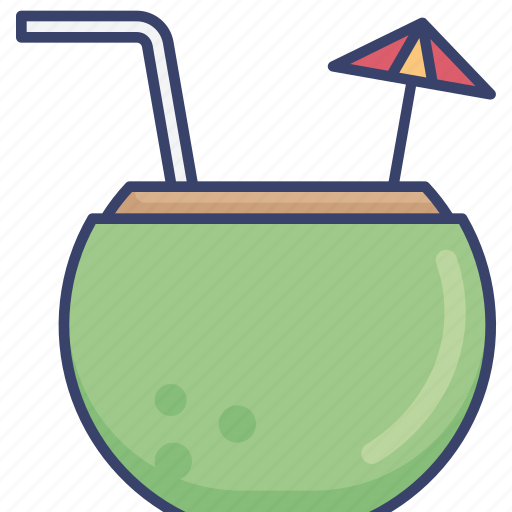 Alcohol, beverage, cocktail, coconut, drink, holiday, vacation icon - Download on Iconfinder