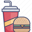 beverage, cheeseburger, drink, fast, food, hamburger, junk