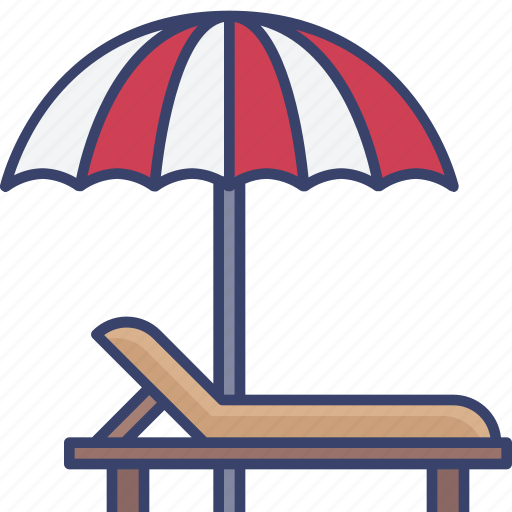 Beach, bench, holiday, parasol, travel, umbrella, vacation icon - Download on Iconfinder