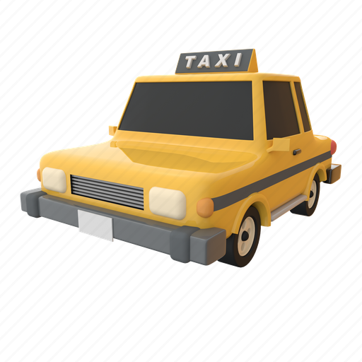 Taxi, car, transport, travel, transportation, vehicle, automobile 3D illustration - Download on Iconfinder
