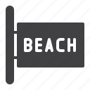beach, signboard, information, service