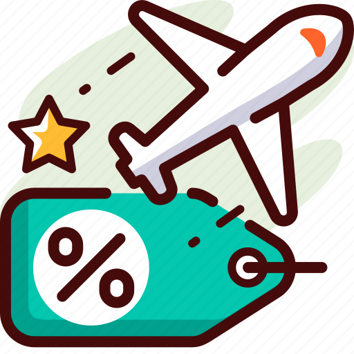 Offer, discount, travel, tourism, plane, vacation icon - Download on Iconfinder