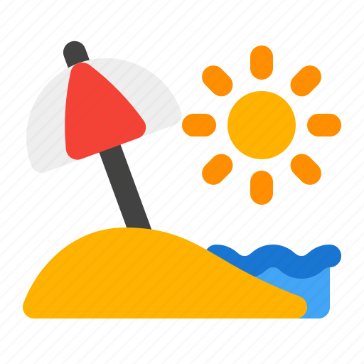 Beach, umbrella, summer, vacation, sun, sea, holiday icon - Download on Iconfinder