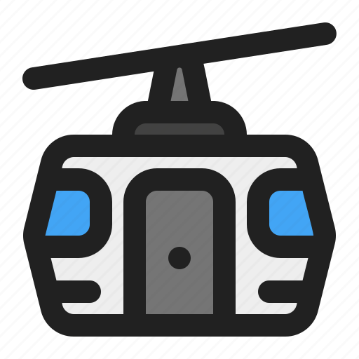Cableway, funicular, ropeway, detachable, ski lift, aerial lift, transportati icon - Download on Iconfinder
