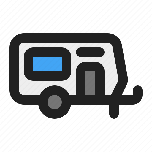 Caravan, wagon, transportation, vehicle, van, truck, travel icon - Download on Iconfinder