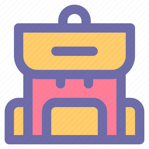 Backpack, schoolbag, bag, travel, education icon - Download on Iconfinder