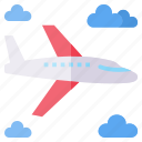 airplane, flight, transport
