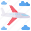 airplane, flight, transport 