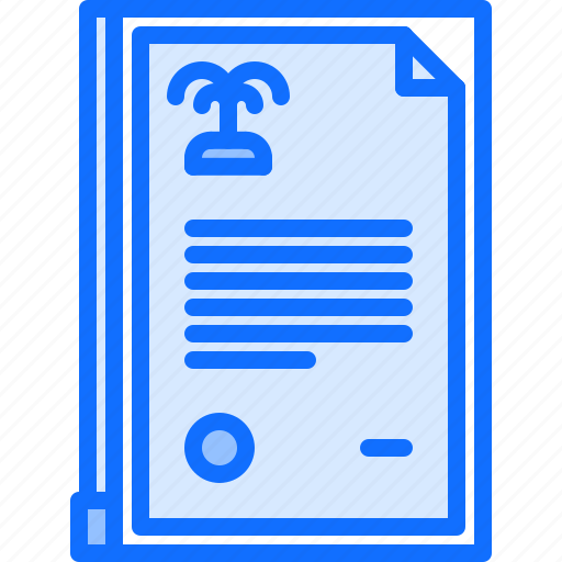 Folder, document, island, palm, tree, contract, tour icon - Download on Iconfinder