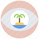 island, palm, tree, eye, vision, tour, travel, agency
