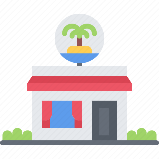 Island, palm, tree, building, tour, travel, agency icon - Download on Iconfinder