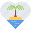 island, palm, tree, love, heart, tour, travel, agency 