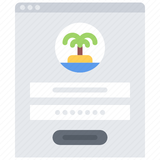 Island, palm, tree, website, personal, account, login icon - Download on Iconfinder