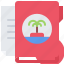 island, palm, tree, folder, file, document, tour, travel, agency 