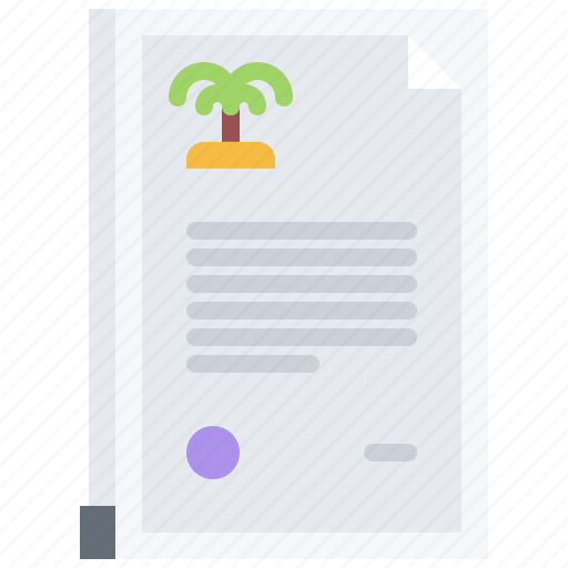 Folder, document, island, palm, tree, contract, tour icon - Download on Iconfinder