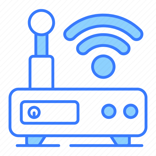 Wifi, router, modem, device, broadband, signals, wireless icon - Download on Iconfinder