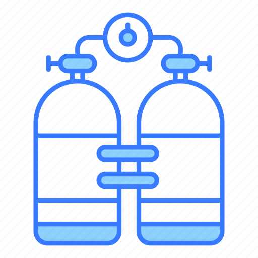 Scuba, tank, oxygen, cylinders, snorkel, container, breathing icon - Download on Iconfinder