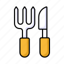 fork, knife, utensils, kitchenware, cutlery, tableware, tool