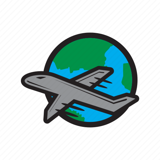 Flight, international, plane, travel, world icon - Download on Iconfinder