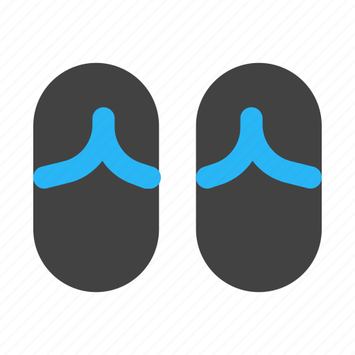 Flip, flops, sandals, slippers, footwear, fashion icon - Download on Iconfinder