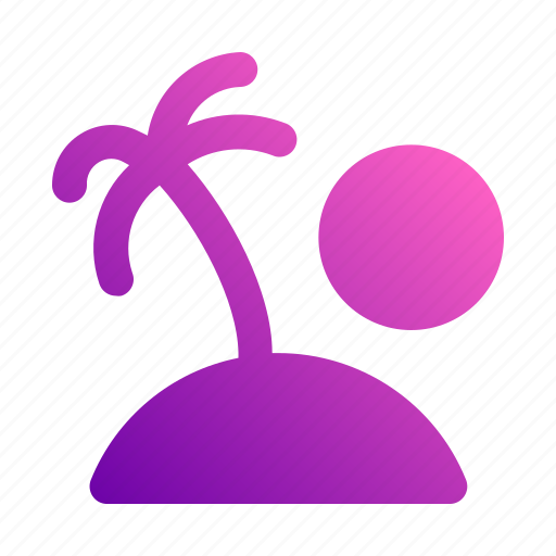 Island, palm, tree, beach, tropical, summer icon - Download on Iconfinder