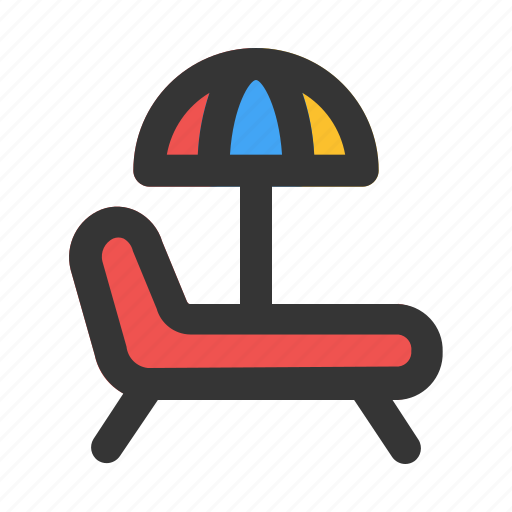 Beach, chair, umbrella, holidays icon - Download on Iconfinder