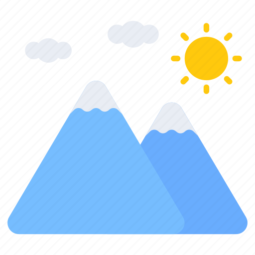 Mountains, landforms, cloud mountains, landscape, mountains sun icon - Download on Iconfinder