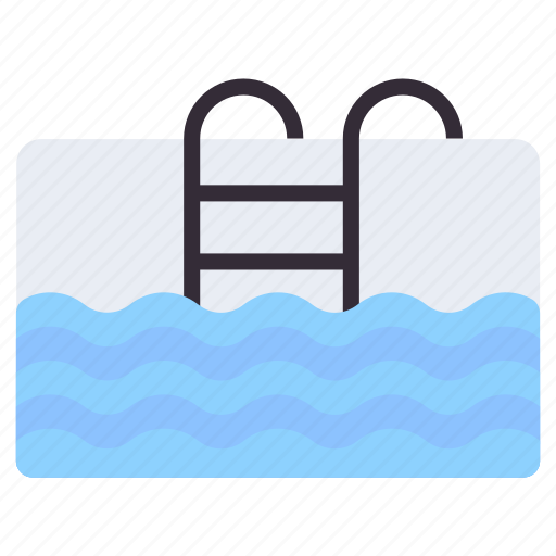 Swimming pool, bathing pool, public pool, swimming bath, wading-pool icon - Download on Iconfinder