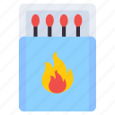 match box, matches, fire, flame, burn 