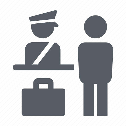 Airport, baggage, customs, declaring, people, security icon - Download on Iconfinder