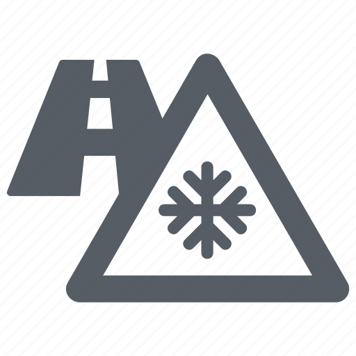 Danger, ice, road, slippery, snow, warning icon - Download on Iconfinder