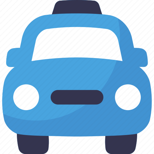 Taxi, front view, pickup car, automobile, car, cab, transportation icon - Download on Iconfinder