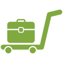 cart, delivery, hand, office bag, trolley
