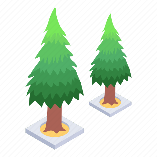 Fir trees, conifer trees, pine trees, evergreen, greenery icon - Download on Iconfinder