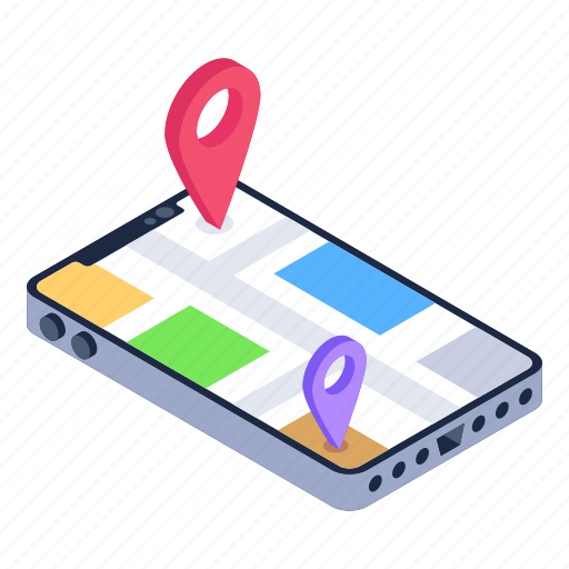 Online location, mobile navigation, mobile location, mobile tracking, navigation app icon - Download on Iconfinder