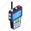 communication device, walkie talkie, radiotelephone, wireless set, gadget 