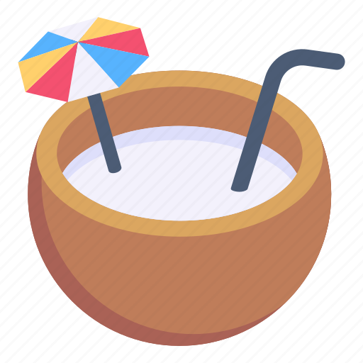 Coconut drink, coconut water, coconut juice, tropical drink, beach drink icon - Download on Iconfinder